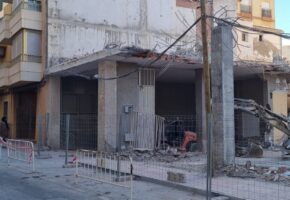 Last stage of demolition